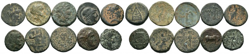 A mixed Lot of 10 Ancient Coins,About fine to about very fine. LOT SOLD AS IS, N...