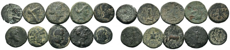 A mixed Lot of 10 Ancient Coins,About fine to about very fine. LOT SOLD AS IS, N...