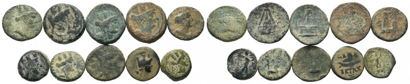 A mixed Lot of 10 Ancient Coins,About fine to about very fine. LOT SOLD AS IS, N...