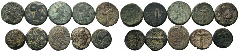 A mixed Lot of 10 Ancient Coins,About fine to about very fine. LOT SOLD AS IS, N...