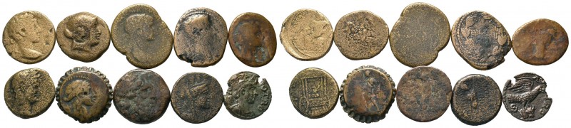 A mixed Lot of 10 Ancient Coins,About fine to about very fine. LOT SOLD AS IS, N...