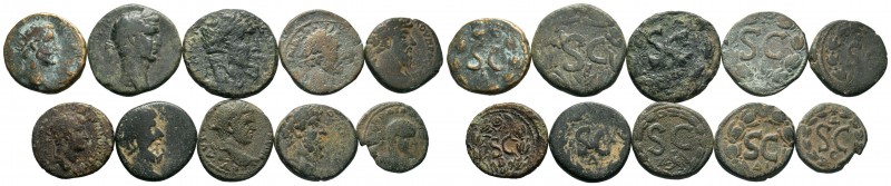 A mixed Lot of 10 Ancient Coins,About fine to about very fine. LOT SOLD AS IS, N...