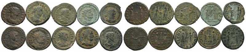 A mixed Lot of 10 Ancient Coins,About fine to about very fine. LOT SOLD AS IS, N...