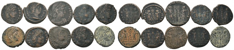 A mixed Lot of 10 Ancient Coins,About fine to about very fine. LOT SOLD AS IS, N...