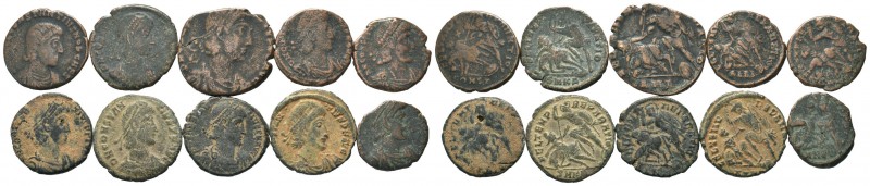 A mixed Lot of 10 Ancient Coins,About fine to about very fine. LOT SOLD AS IS, N...