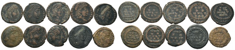 A mixed Lot of 10 Ancient Coins,About fine to about very fine. LOT SOLD AS IS, N...