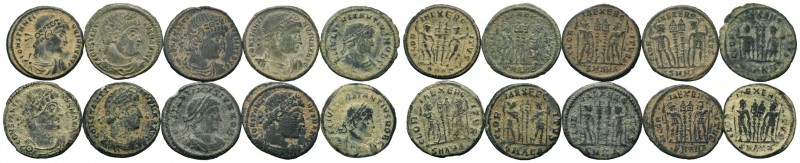 A mixed Lot of 10 Ancient Coins,About fine to about very fine. LOT SOLD AS IS, N...