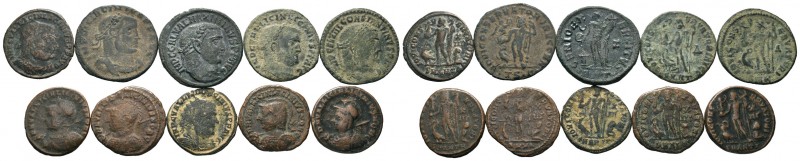 A mixed Lot of 10 Ancient Coins,About fine to about very fine. LOT SOLD AS IS, N...