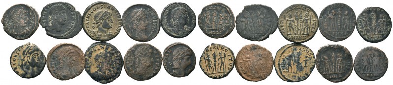A mixed Lot of 10 Ancient Coins,About fine to about very fine. LOT SOLD AS IS, N...