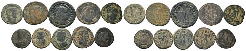 A mixed Lot of 10 Ancient Coins,About fine to about very fine. LOT SOLD AS IS, N...