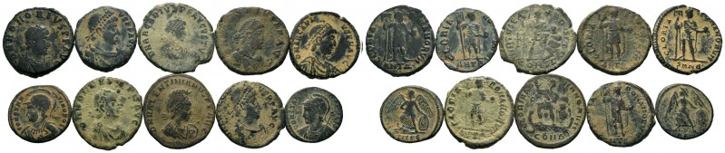 A mixed Lot of 10 Ancient Coins,About fine to about very fine. LOT SOLD AS IS, N...