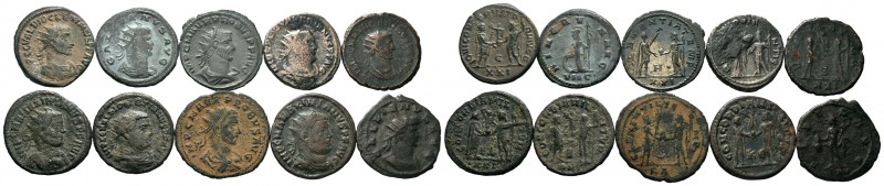 A mixed Lot of 10 Ancient Coins,About fine to about very fine. LOT SOLD AS IS, N...