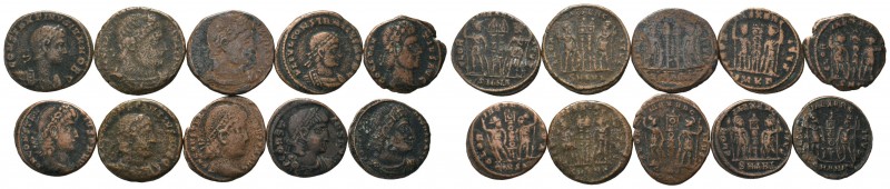 A mixed Lot of 10 Ancient Coins,About fine to about very fine. LOT SOLD AS IS, N...