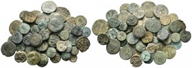 A mixed Lot of 50 Ancient Coins,About fine to about very fine. LOT SOLD AS IS, NO RETURNS.