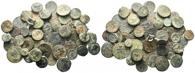 A mixed Lot of 50 Ancient Coins,About fine to about very fine. LOT SOLD AS IS, N...