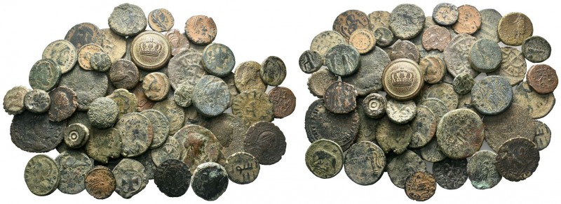 A mixed Lot of 50 Ancient Coins,About fine to about very fine. LOT SOLD AS IS, N...