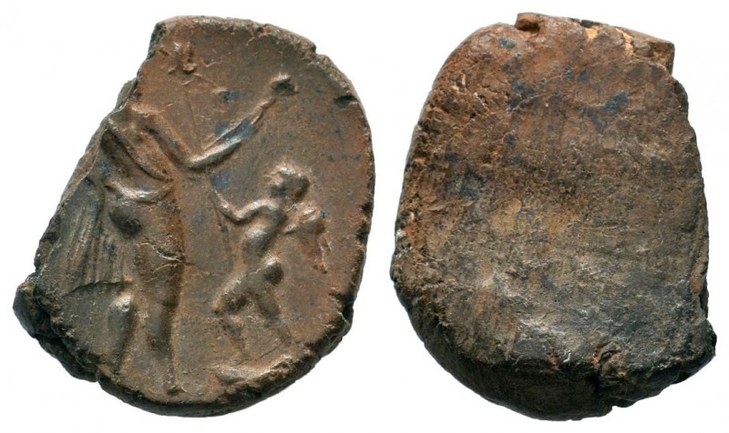 Ancient Roman Terracotta Theater Ticket. Condition: Very Fine

Weight: 2,46 gr
D...