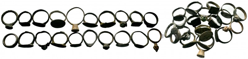 20x Lot Ancient Roman Rings,About fine to about very fine. LOT SOLD AS IS, NO RE...