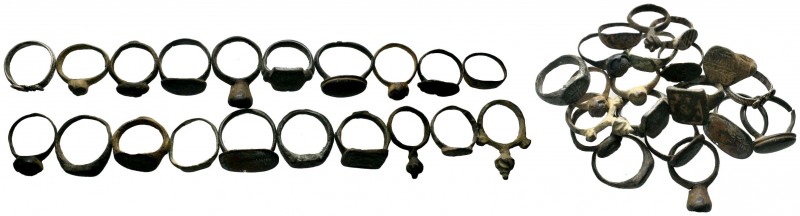 20x Lot Ancient Roman Rings,About fine to about very fine. LOT SOLD AS IS, NO RE...