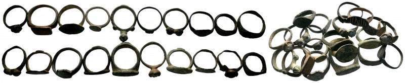 20x Lot Ancient Roman Rings,About fine to about very fine. LOT SOLD AS IS, NO RE...