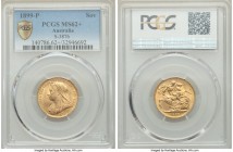 Victoria Sovereign 1899-P MS62+ PCGS, Perth mint, KM13, S-3876. The undisputed key to the Veiled Head series, with its comparatively small mintage of ...