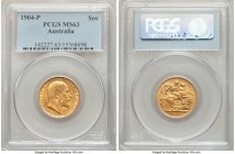 Edward VII gold Sovereign 1904-P MS63 PCGS, Perth mint, KM15. Soundly detailed and displaying touches of deep golden tone.

HID09801242017

© 2020 Her...