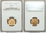 George V gold 1/2 Sovereign 1912-S MS64 NGC, Sydney mint, KM28. The second year in the Australian George V series, which saw 278,000 struck. 

HID0980...