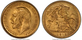 George V gold 1/2 Sovereign 1915-S MS64+ PCGS, Sydney mint, KM28. Near-gem, with shimmering, semi-prooflike fields. 

HID09801242017

© 2020 Heritage ...