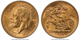 George V gold Sovereign 1929-P MS64 PCGS, Perth mint, KM32, S-4002. Straw gold and displaying a charming multi-point luster. 

HID09801242017

© 2020 ...