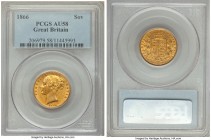 Victoria gold Sovereign 1866 AU58 PCGS, KM736.2, S-3853. AGW 0.2355 oz. 

HID09801242017

© 2020 Heritage Auctions | All Rights Reserve