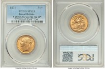 Victoria gold "St. George" Sovereign 1871 MS63 PCGS, KM752, S-3856A. Small BP variety. AGW 0.2355 oz. 

HID09801242017

© 2020 Heritage Auctions | All...