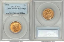 Victoria gold "St. George" Sovereign 1872 MS63 PCGS, KM752, S-3856A. AGW 0.2355 oz. 

HID09801242017

© 2020 Heritage Auctions | All Rights Reserve