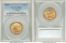 Victoria gold "St. George" Sovereign 1876 MS62+ PCGS KM752, S-3856A. AGW 0.2355 oz. 

HID09801242017

© 2020 Heritage Auctions | All Rights Reserve