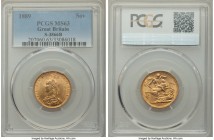 Victoria gold Sovereign 1889 MS63 PCGS, KM767, S-3866B. AGW 0.2355 oz. 

HID09801242017

© 2020 Heritage Auctions | All Rights Reserve