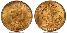 Victoria gold Sovereign 1890 MS63 PCGS, KM767, S-3866B. Second obverse. AGW 0.2355 oz. 

HID09801242017

© 2020 Heritage Auctions | All Rights Reserve...