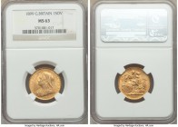 Victoria gold Sovereign 1899 MS63 NGC, KM785, S-3874. AGW 0.2355 oz. 

HID09801242017

© 2020 Heritage Auctions | All Rights Reserve
