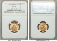 Edward VII gold 1/2 Sovereign 1908 MS64 NGC, KM804. Offering considerable allure and cascading golden brilliance. 

HID09801242017

© 2020 Heritage Au...