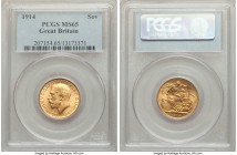 George V gold Sovereign 1914 MS65 PCGS, KM820. Magnificent in quality and exuding a dazzling mint brilliance joined by a full strike.

HID09801242017
...