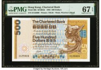 Hong Kong Chartered Bank 500 Dollars 1.1.1982 Pick 80b KNB55d PMG Superb Gem Unc 67 EPQ. Only three prefixes are known for this scarce high denominati...