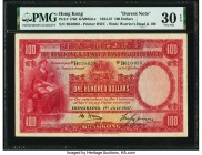 Hong Kong Hongkong & Shanghai Banking Corporation 100 Dollars 1.7.1937 Pick 176d KNB65d-e Duress Note PMG Very Fine 30 EPQ. This large format, high de...