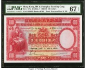 Hong Kong Hongkong & Shanghai Banking Corp. 100 Dollars 1.4.1948 Pick 176e KNB66a-f PMG Superb Gem Unc 67 EPQ. An utterly exceptional piece, rarely se...