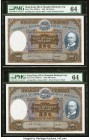 Hong Kong Hongkong & Shanghai Banking Corp. 500 Dollars 11.2.1968 Pick 179e KNB71 Two Consecutive Examples PMG Choice Uncirculated 64 (2). A wonderful...