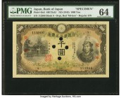 Japan Bank of Japan 1000 Yen ND (1945) Pick 45s3 Specimen PMG Choice Uncirculated 64. A simply beautiful design, and the highest denomination of this ...