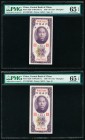 China Central Bank of China 10 Cents 1930 Pick 323b S/M#C301-1a Six Consecutive Examples PMG Gem Uncirculated 65 EPQ (6). A scarce, small change type,...