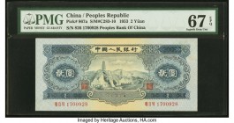 China People's Bank of China 2 Yuan 1953 Pick 867 S/M#C283-10 PMG Superb Gem Unc 67 EPQ. Handsome and popular, this is an exciting, pack fresh example...