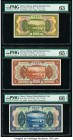 China Chinese Italian Banking Corporation 1; 5; 10 Yuan 15.9.1921 Picks S253r; S254r; S255r Trio of Remainders PMG Choice Uncirculated 63; Gem Uncircu...