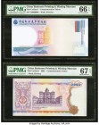 China Banknote Printing & Minting Museum Commemorative Tickets ND; 2002 Pick UNL (2) Specimen; Regular Example PMG Gem Uncirculated 66 EPQ; Superb Gem...