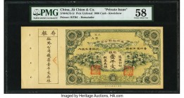 China Ju Chien & Co., Kweichow 1000 Cash ND Pick UNL S/M#K73-1r Remainder PMG Choice About Unc 58. Obscure and interesting, this large format Remainde...