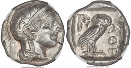 ATTICA. Athens. Ca. 440-404 BC. AR tetradrachm (25mm, 17.18 gm, 7h). NGC MS 5/5 - 4/5. Mid-mass coinage issue. Head of Athena right, wearing crested A...