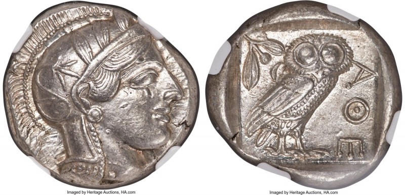ATTICA. Athens. Ca. 440-404 BC. AR tetradrachm (25mm, 17.19 gm, 4h). NGC Choice ...
